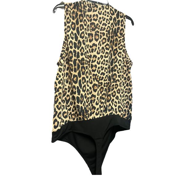Good American Georgette Wrap Bodysuit Leopard Top | Sz 4, XL | NEW $129 - Picture 12 of 15